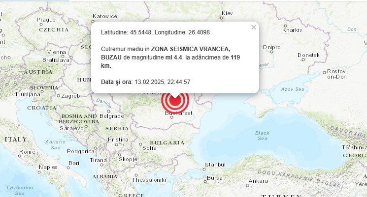 Trei cutremure în Vrancea în ultimele ore: cel mai puternic a avut magnitudinea de 4.4 1 cutremur vrancea azi noapte