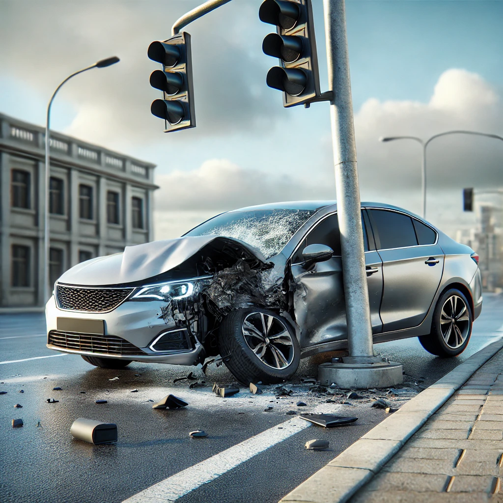 Accident la ieșirea din Focșani! Două femei rănite după ce un autoturism a lovit un stâlp 1 masina stalp iesire focsani