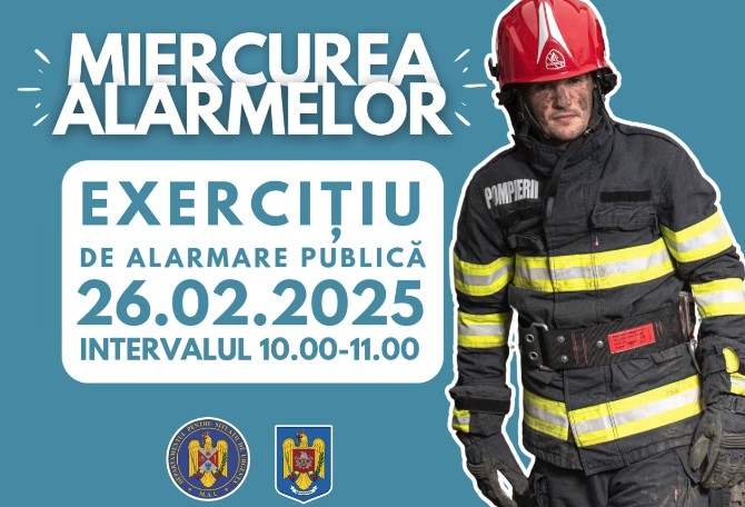 Exercițiul „Miercurea Alarmelor” va avea loc mâine în toată țara 1 miercuri simulare alarme