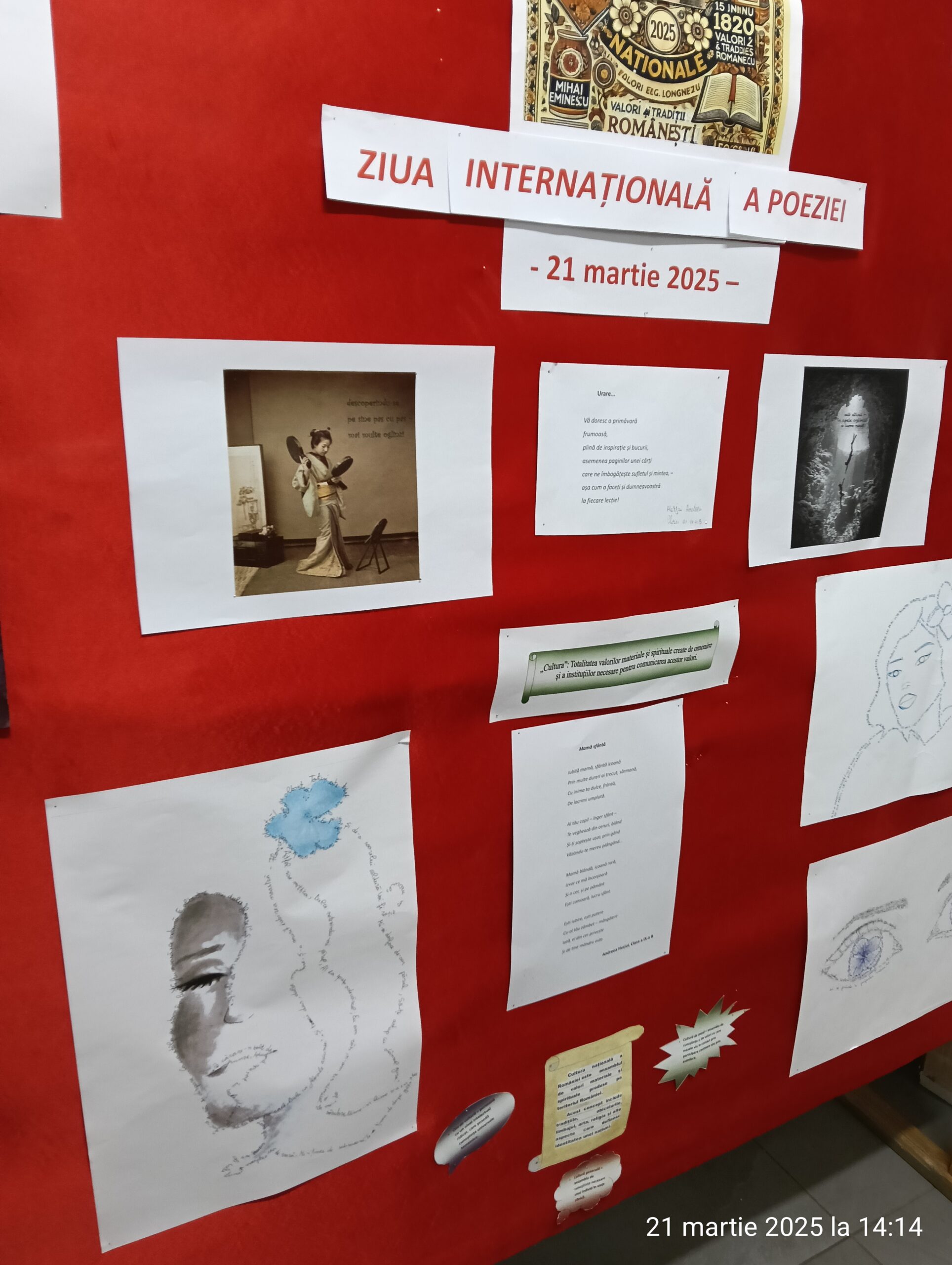 FOTO – Ziua Internațională a Poeziei – artă, emoție și creativitate la Liceul Tehnologic „G. G. Longinescu” din Focșani 1 IMG20250321141459 scaled