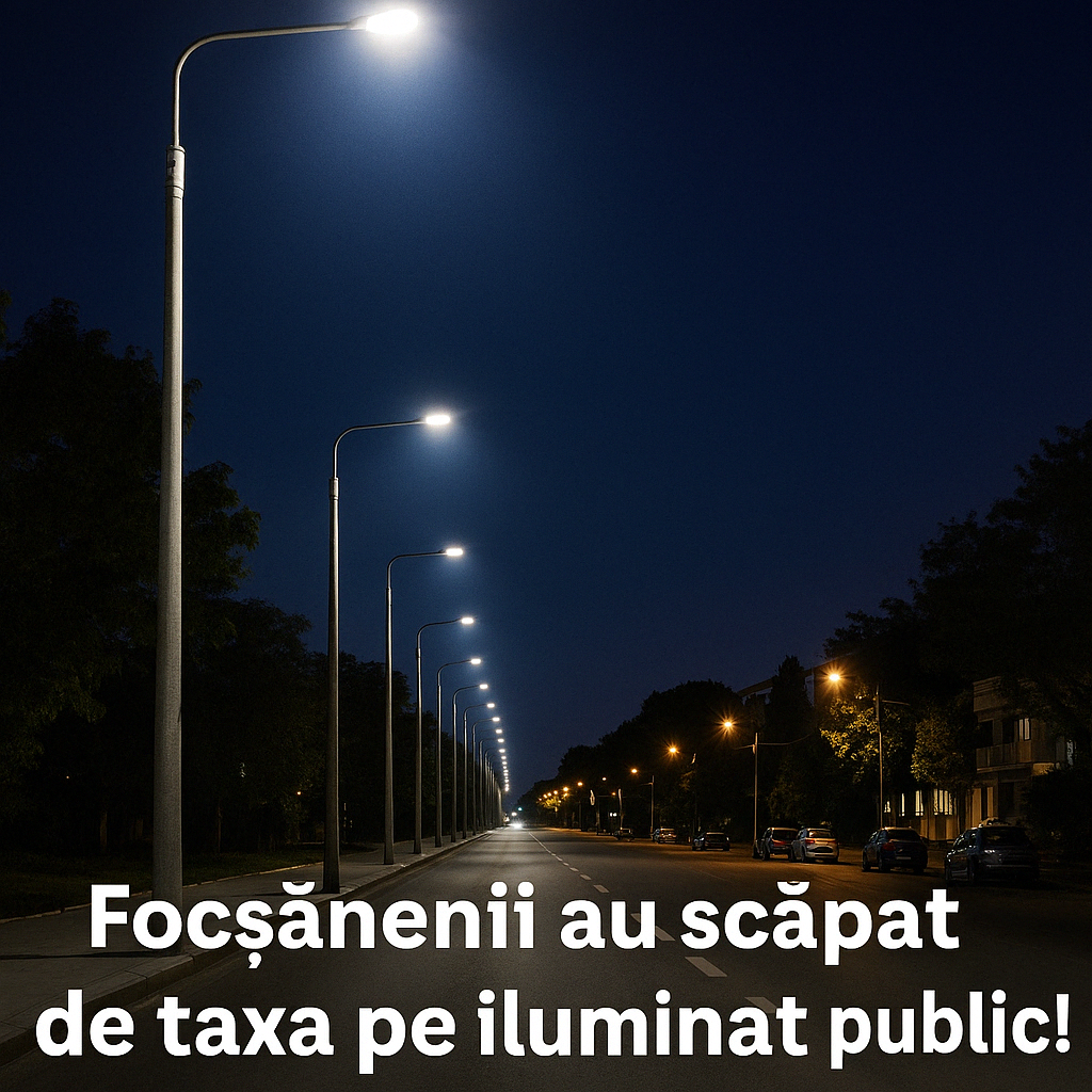 Focșănenii scapă de taxa pe iluminatul public! Instanța anulează hotărârea Consiliului Local 1 taxa de iluminat public anulata
