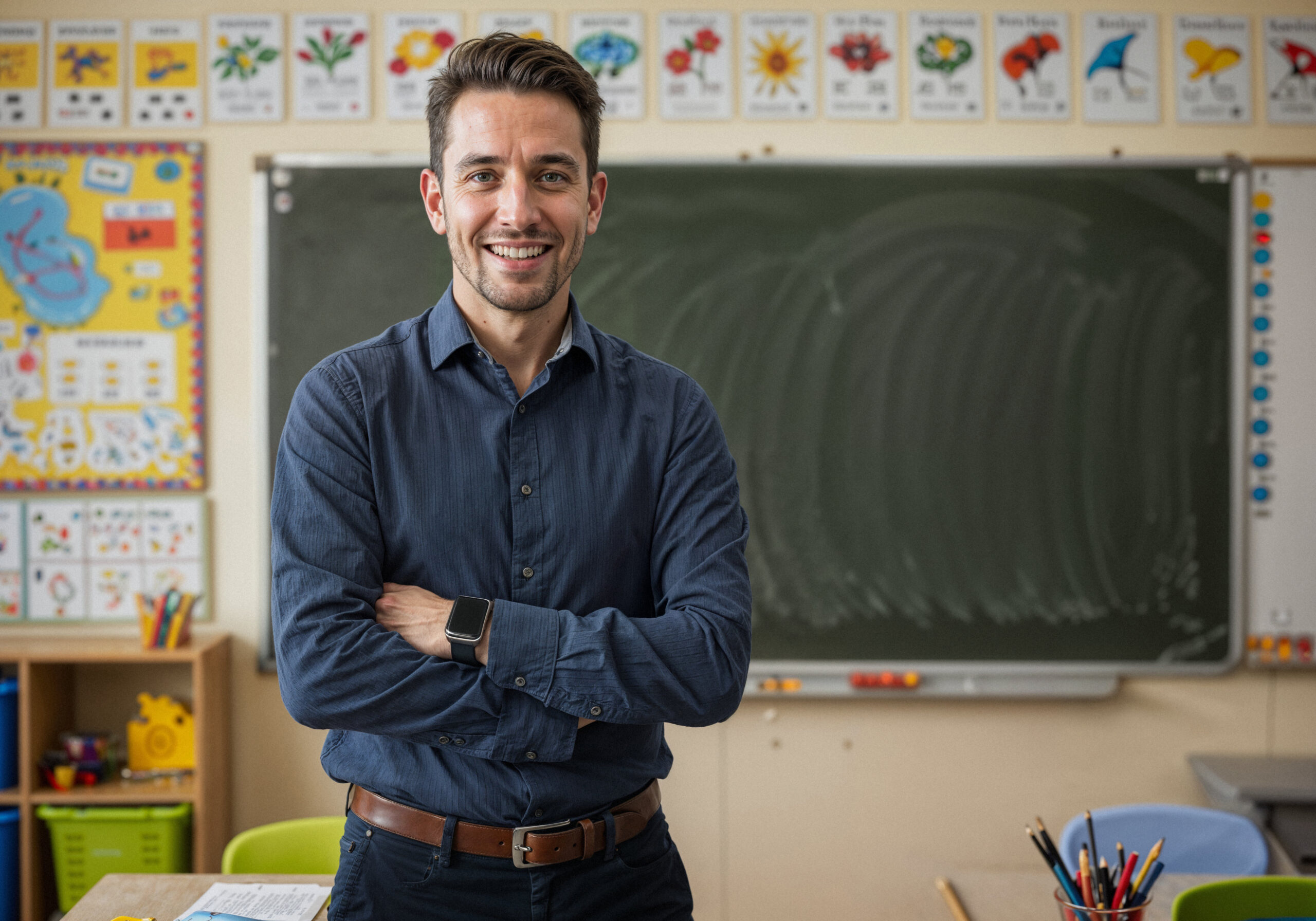 Austeritate în educație: sursele vorbesc despre o nouă mărire a normei și disponibilizări în 2026 1 smiling teacher classroom scaled